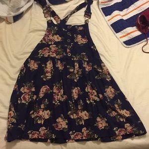 Floral navy dress